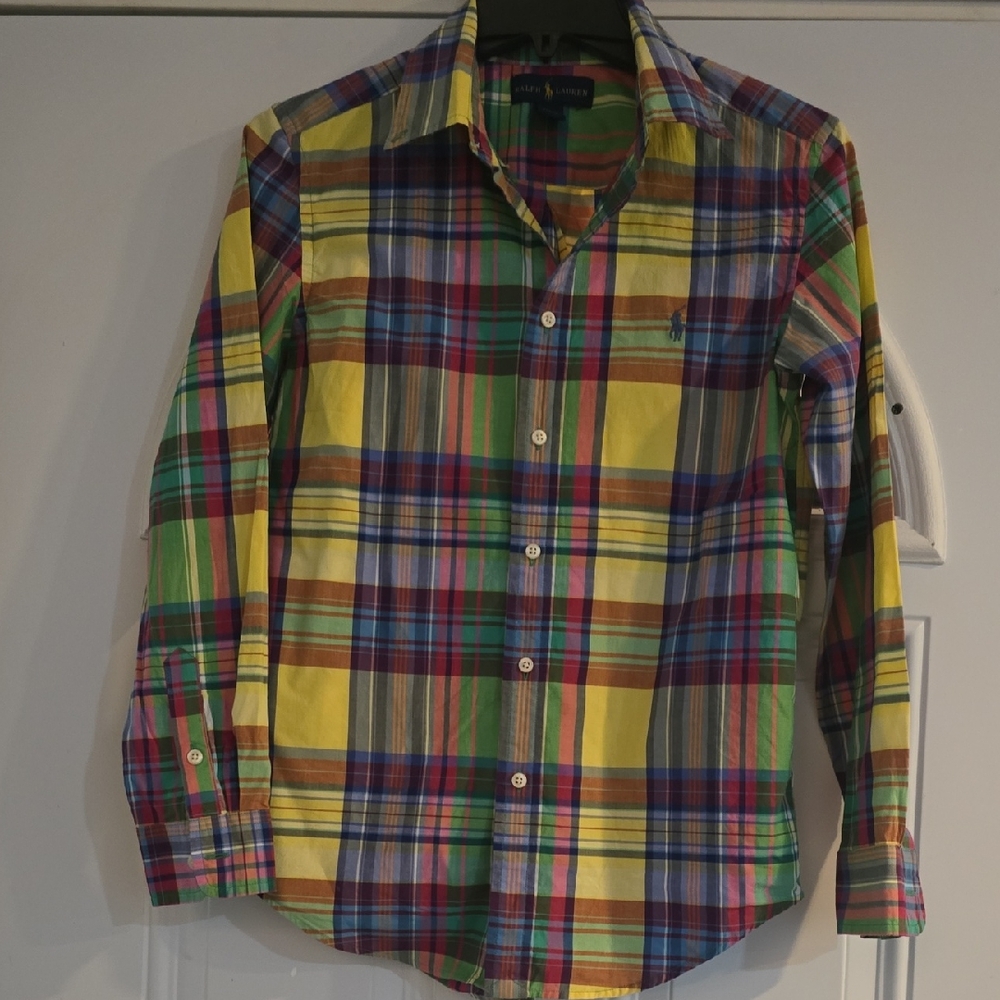 Ralph Lauren Men's Vibrant Plaid Button-Down Shirt